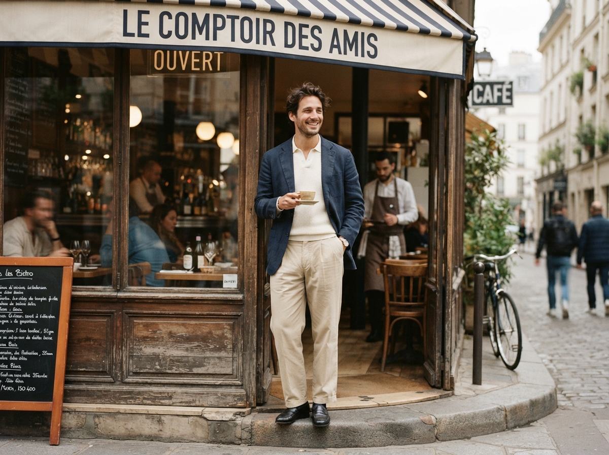 Man in a relaxed smart outfit